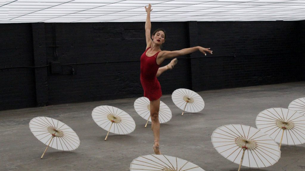 Film still from "Between the Lines" dance film with Stephanie Kim at SFDFF 2021
