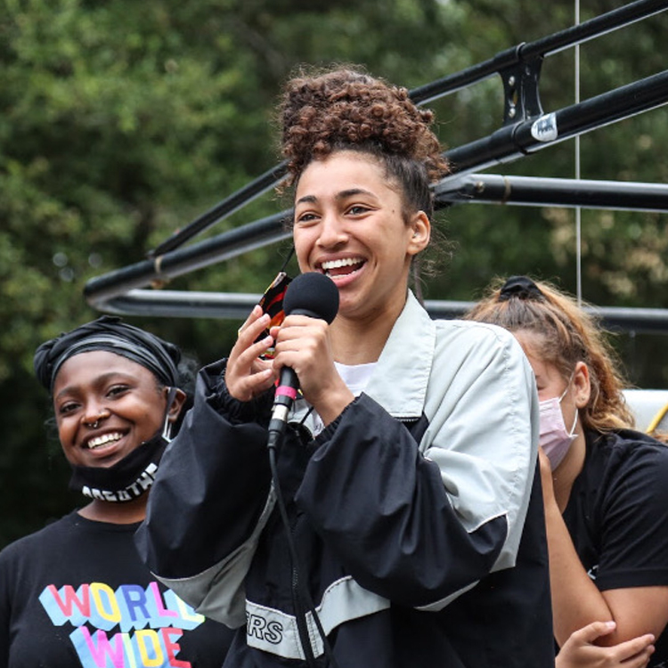 photo of Isha Clarke from black liberation protest movement