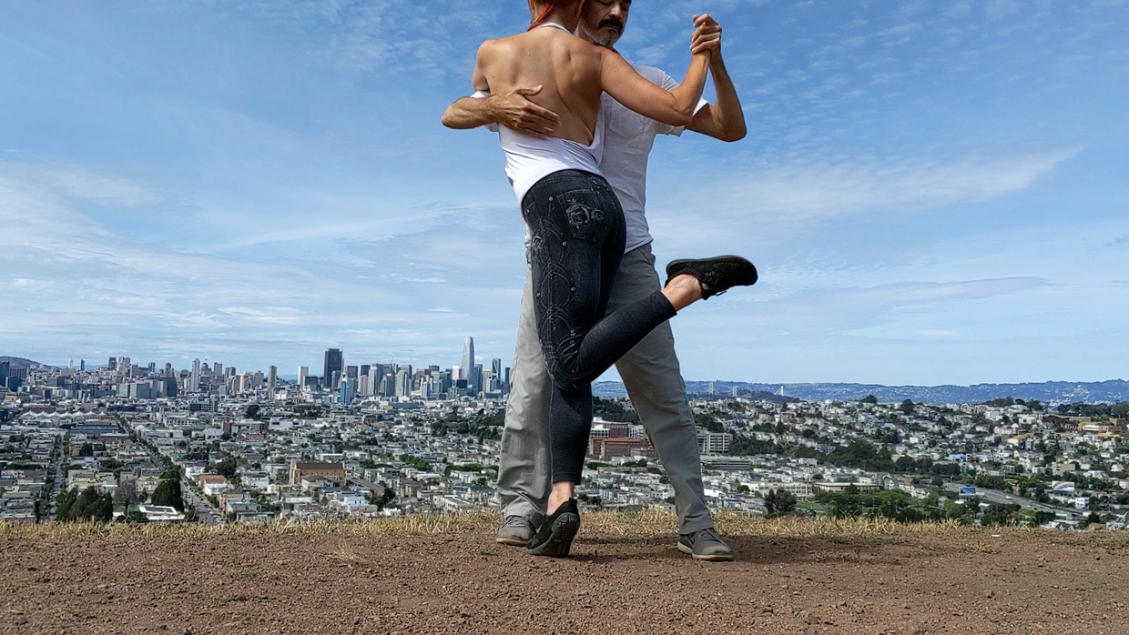 Still from "Milongueando en SF" by Juliet McMains dance film at SFDFF 2021